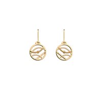 Ohrringe Les Georgettes Dame Les Précieuses - Ondes in Messing Cubic Zirconia 70427201908000